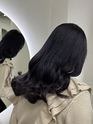 艶髪×ダークラベンダーカラー