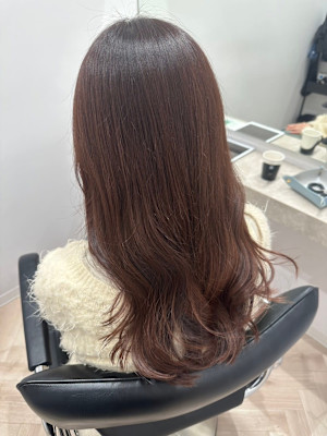  『ROW町田』ダークブラウン×毛先パーマ