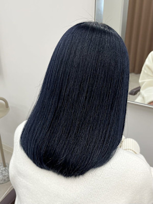 艶髪×ダークブルー