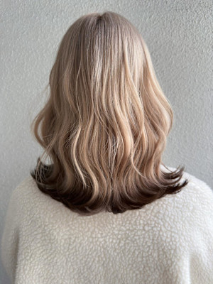 エンドカラー_ホワイトブロンド_ペールベージュ