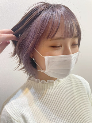 フェイスフレーミング/ピンクオンピンク/インナーカラー