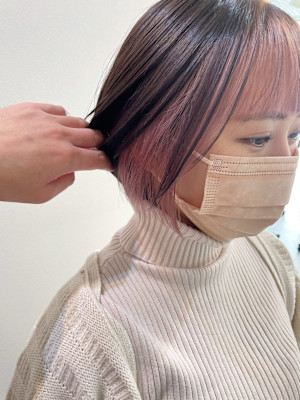 フェイスフレーミング/アイスピンク/ミストバング