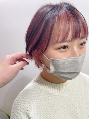 フェイスフレーミング/ピンクオンピンク/インナーカラー