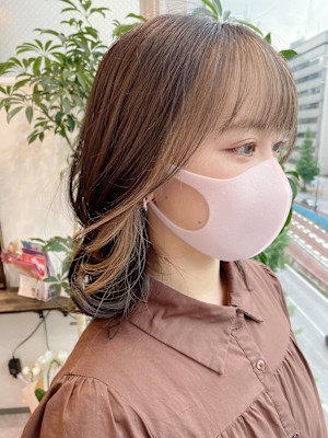 インナーカラー/イヤリングカラー/フェイスフレーミング