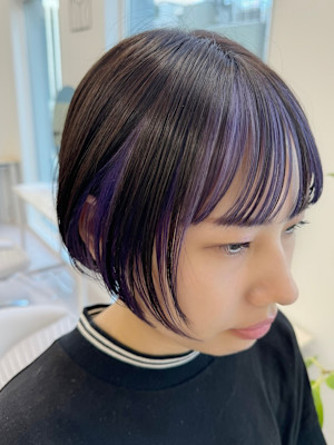 フェイスフレーミング/バイオレット/モードボブ/インナー