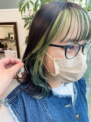 フェイスフレーミング/インナーカラー/ブリーチダブルカラー