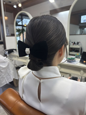 大人かわいい/卒業式アレンジ/シニヨン
