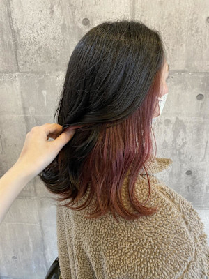 インナーカラー×ピンク