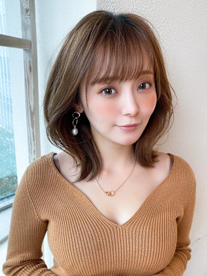 イメチェンウルフひし形シルエット外ハネボブ美髪ワンカール 