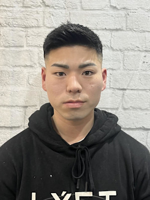 メンズ／ハイフェード／ベリーショート／アップバング