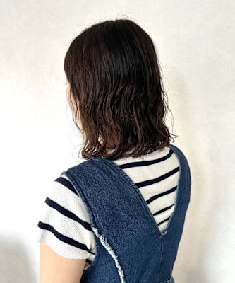 ミディアム・ウェーブボブ・デジタルパーマ