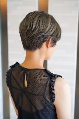 ハンサムショート×シルバーグレージュ  