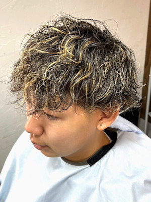 ハイライトカラー ツイストスパイラルパーマ