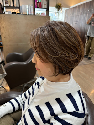 白髪活かしハイライトカラー