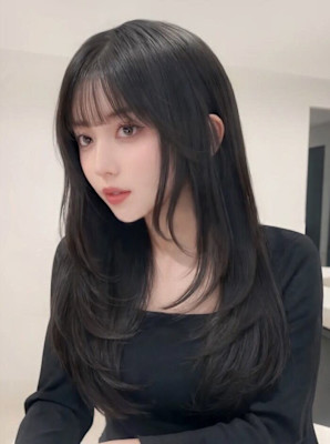 顔まわりレイヤー/暗髪/髪質改善/恵比寿