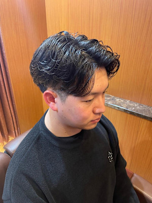 毛流れパーマツーブロ！