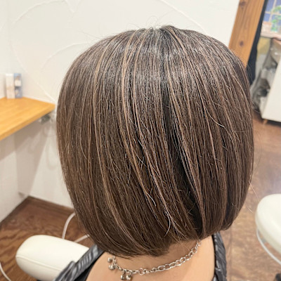 白髪ぼかしハイライト