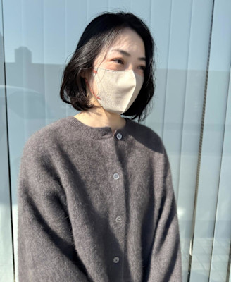 小顔ボブ×韓国っぽ顔まわり