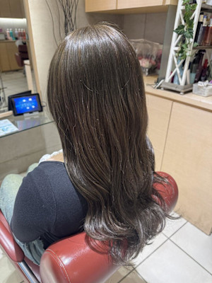 1ブリーチ/オリーブベージュ/透明感カラー