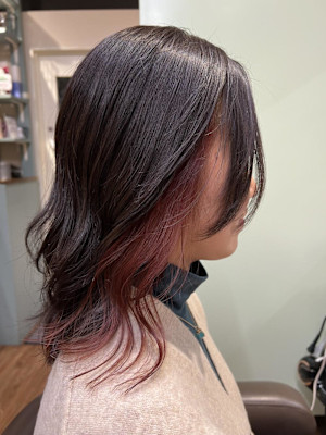 インナーカラー/ワインレッド