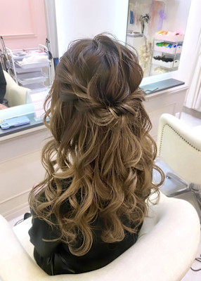 ゆるめハーフアップ☆