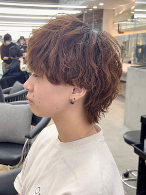 【爽太指名限定スタイル】マッシュウルフ　波巻きパーマ