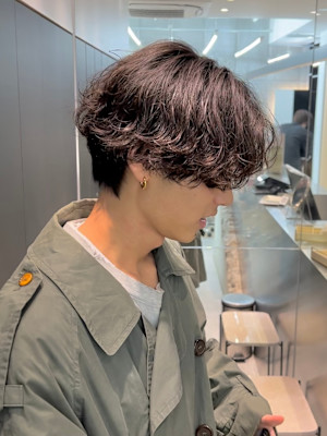 【爽太指名限定スタイル】センターパート　波巻きパーマ