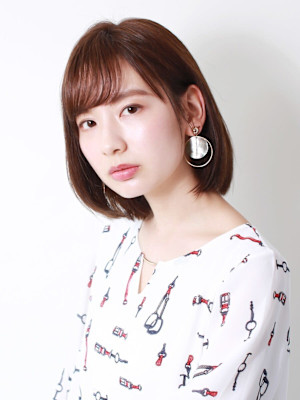 艶ボブ×ブラウンベージュ×髪質改善トリートメント【茗荷谷駅】