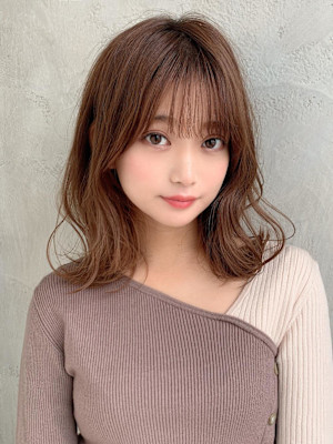 イメチェンウルフひし形シルエット外ハネボブ美髪ワンカール