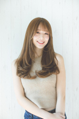 ワンカールレイヤー　ベージュカラー　ロング,20代,30代