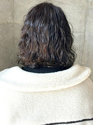 ボブパーマ スパイラルパーマ 束感 グレージュカラー