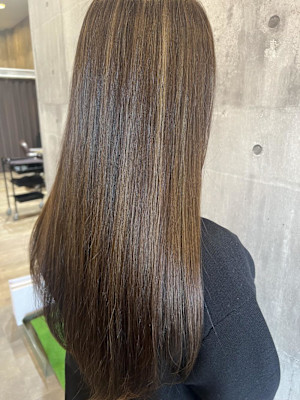 セミロング／ハイライト