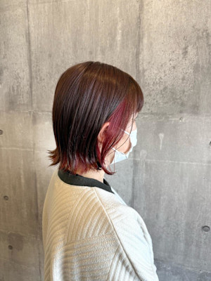 ピンクブラウン×チェリーピンク