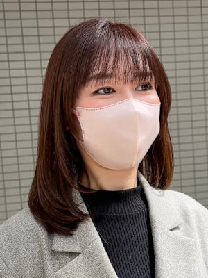 ミディアムレイヤーカット/白髪染め