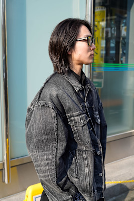 メンズストレートロング