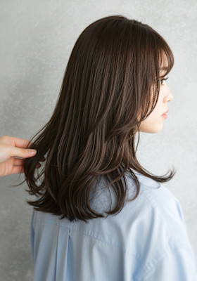 30代40代50代コテ巻きワンカールで仕上げる大人レイヤー