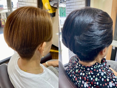 美髪ストレート矯正カラー