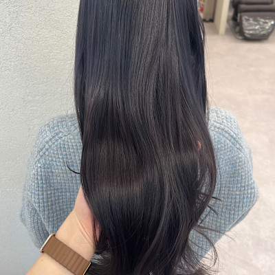 シークレットハイライト/グレージュ/韓国式レイヤーカット