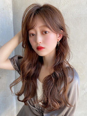 韓国風レイヤーイメチェンハッシュカットワイドバング美髪