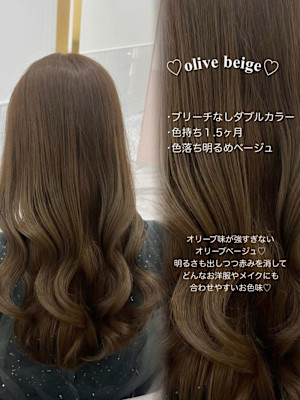 ＊ブリーチなしダブルカラーオリーブ＊rina