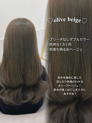 ＊ブリーチなしダブルカラーオリーブ＊rina