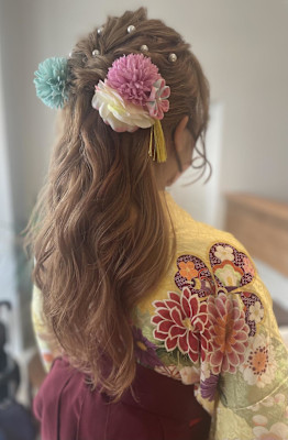 卒業式⭐袴ハーフアップhair set