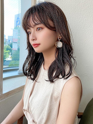 イメチェンウルフひし形シルエット外ハネボブ美髪ワンカール 