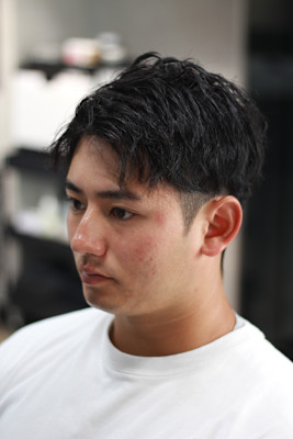 癖だしパーマ×メンズショート