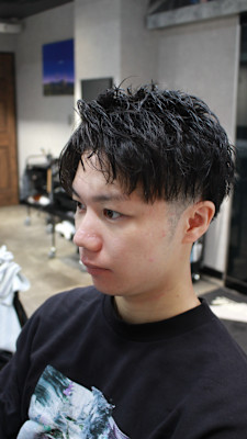 癖だしパーマ2ブロックショート