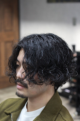 メンズスパイラルパーマふ