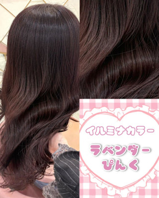 イルミナカラーで透明感ラベンダーピンク＊まゆ