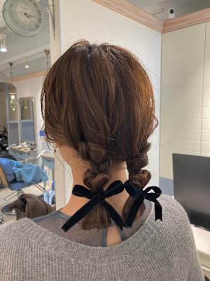 結婚式お呼ばれツインヘアアレンジ埼京線北区赤羽美容院