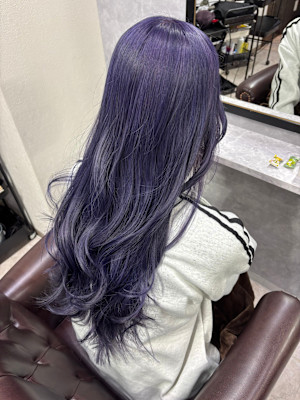 ブルーラベンダー×ブリーチカラー