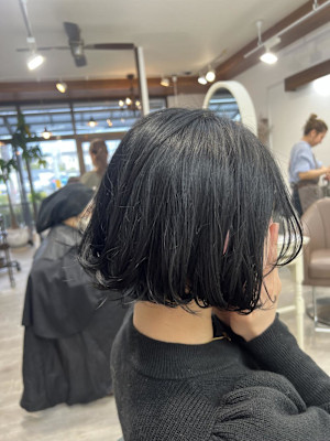 外国人風ボブ/ブラック